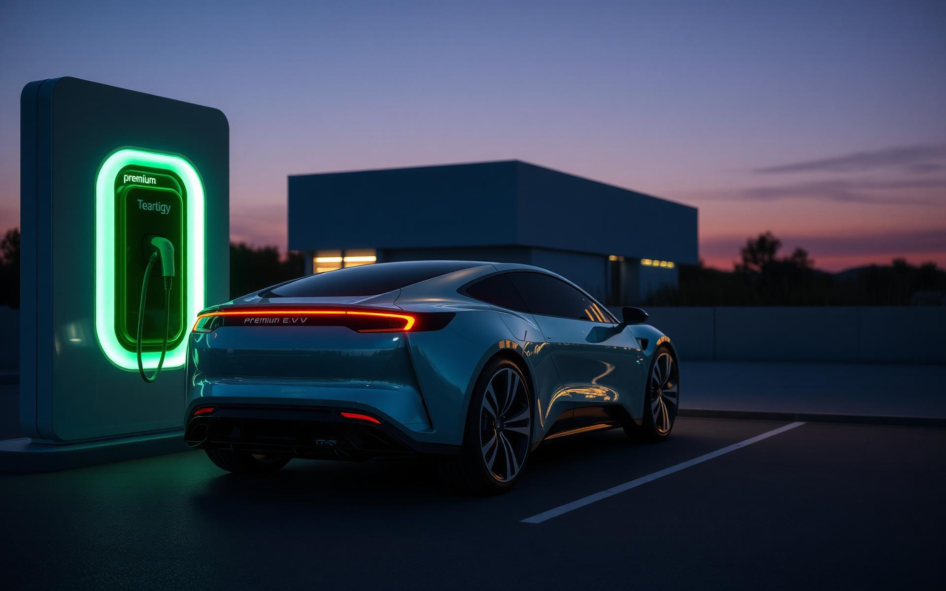 Premium electric vehicle charging at a modern EV Fast Charger station